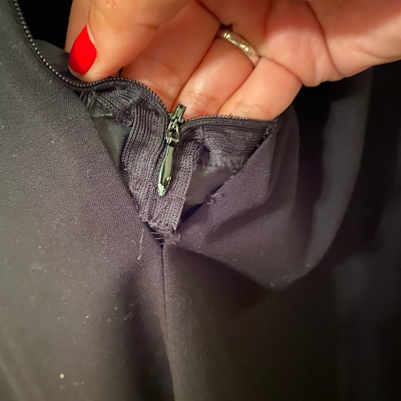 Calvin Klein Black A-Line Keyhole Neck Dress - Picture 6 of 8